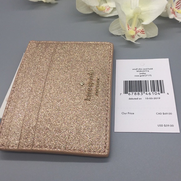 Kate Spade Small Slim Card Hold Joeley Rose Gold - Picture 6 of 8
